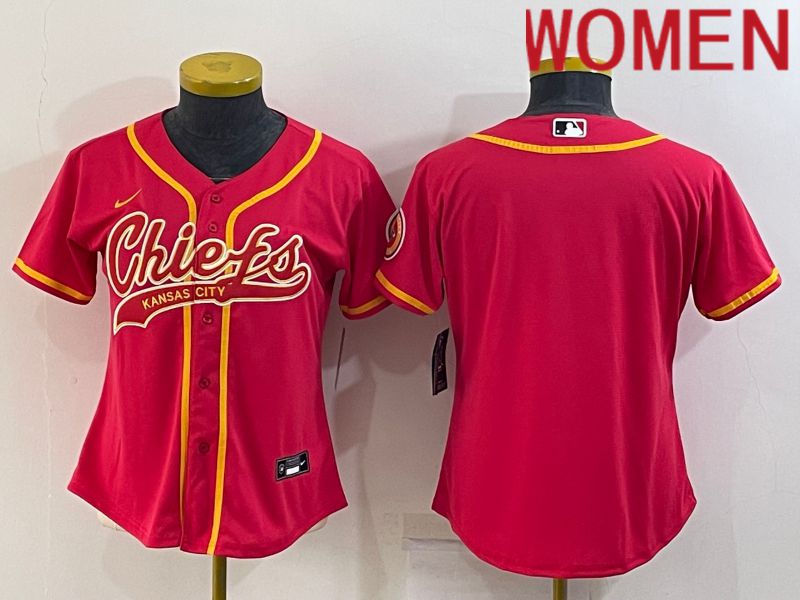 Cheap Women Kansas City Chiefs Blank Red 2022 Nike Co branded NFL Jerseys